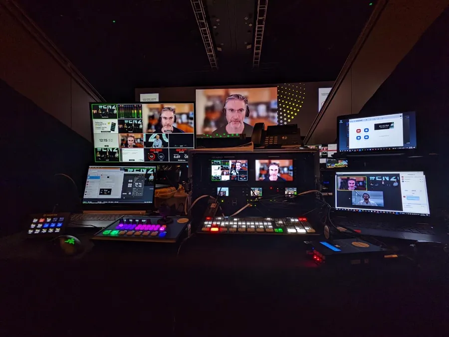 Control room monitoring during a live broadcast