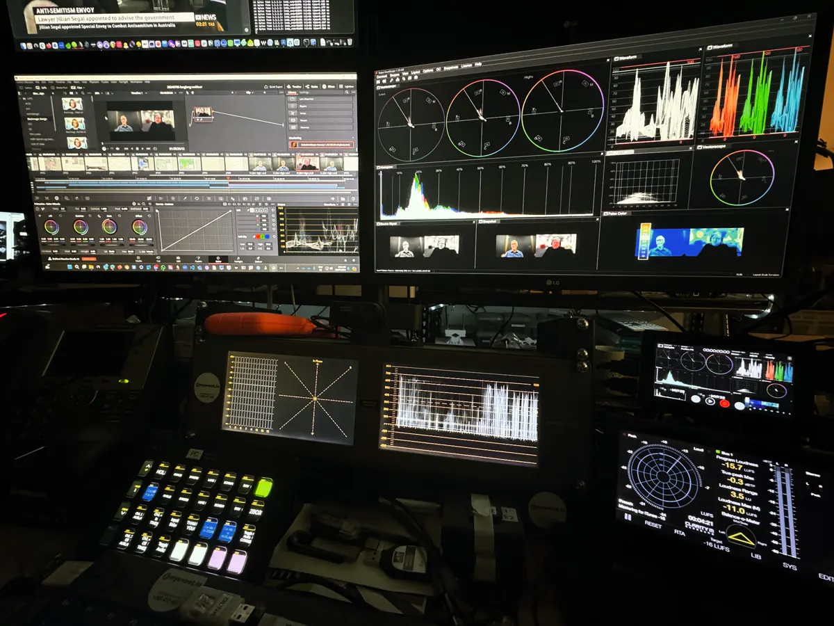 Video editing and colour scopes during post production